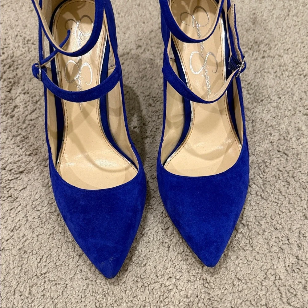 Jessica Simpson Blue Suede Women's Heels - Picture 3 of 9